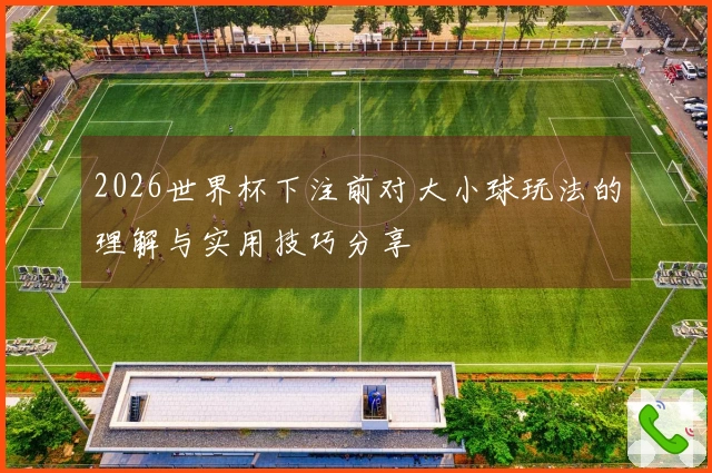 2026世界杯下注前对大小球玩法的理解与实用技巧分享
